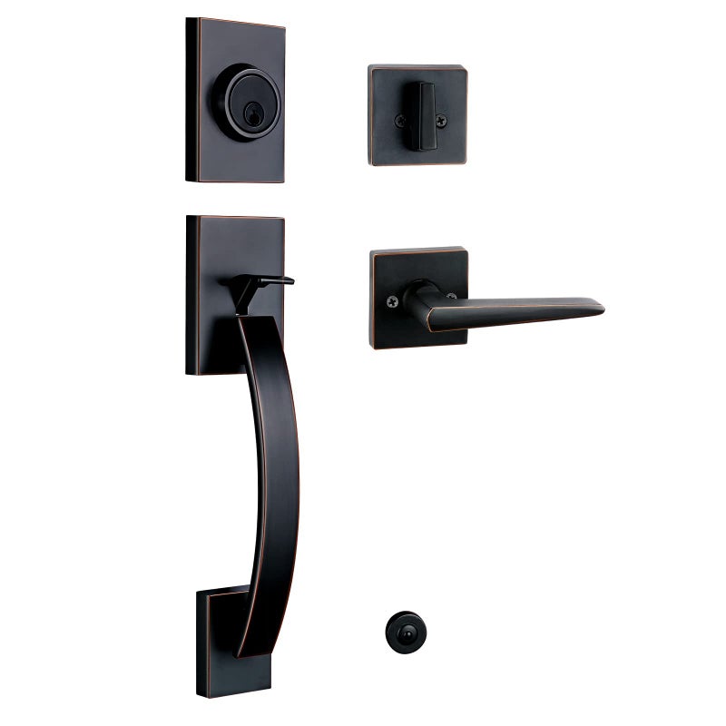 TMC Front Entry Door Handleset Modish (KEYED HANDLESET, Bronze) - Image 1